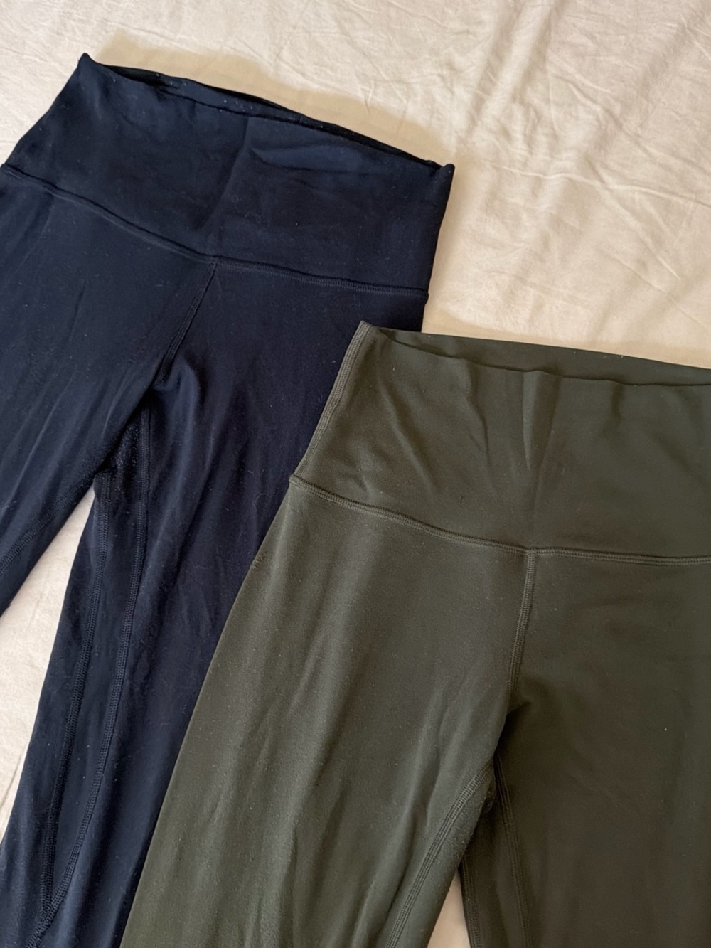 lululemon athletica Navy and Olive Green High-Rise Leggings (2 Pair)